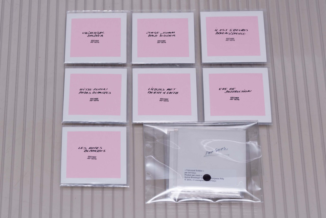 Jef Geys, C’est aujourd’hui dimanche, tiens ma jolie Maman voilà des roses blanches, toi qui les aimes tant !, 2014