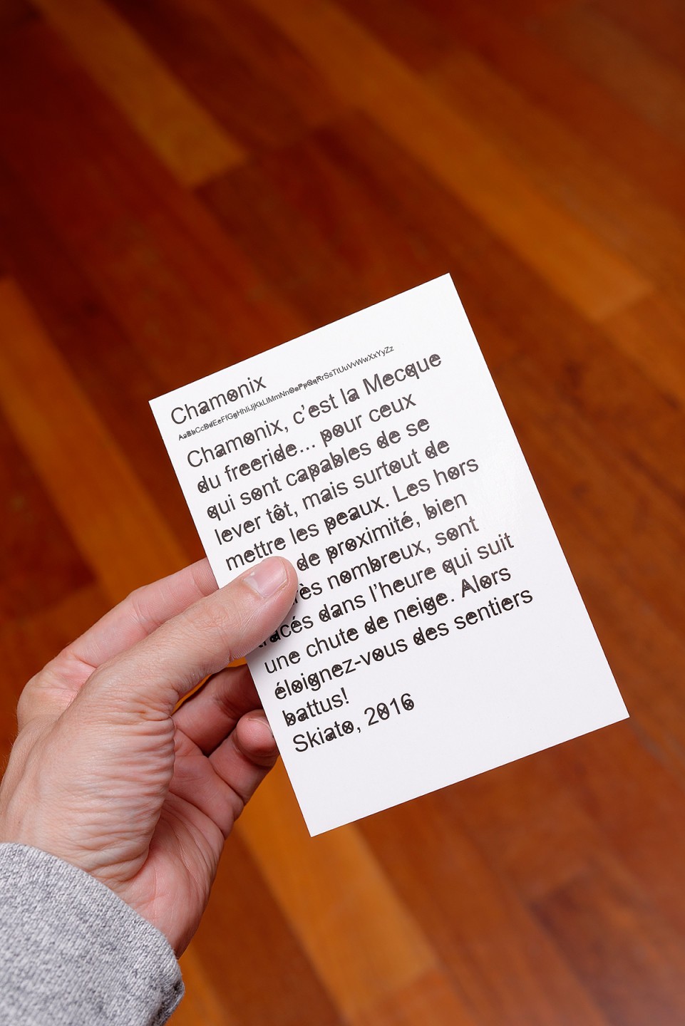 Claude Closky, “Chamonix”, “Les Gets”, “Mégève Handscript”, 2017