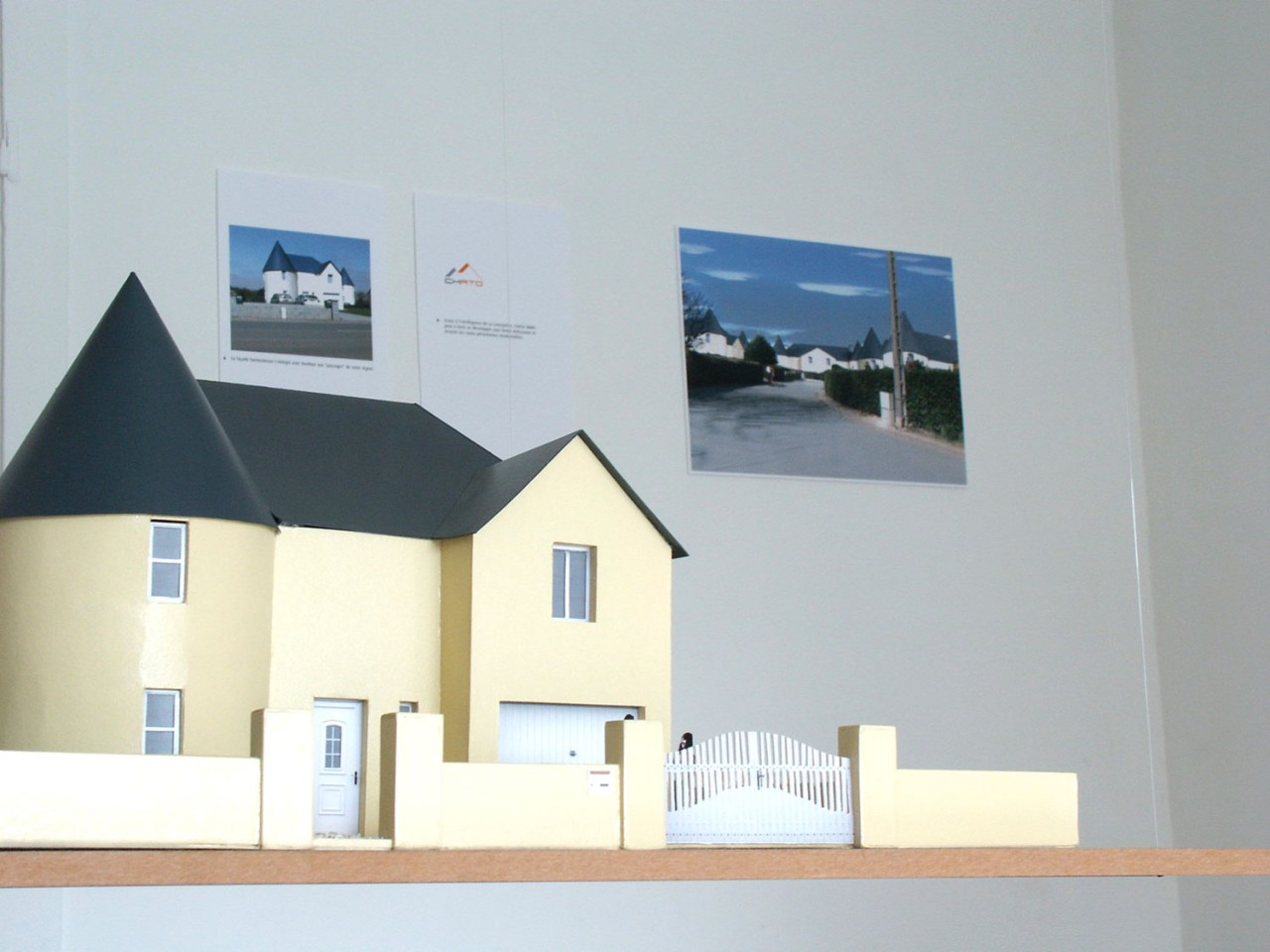 Vue d'une maquette de maison