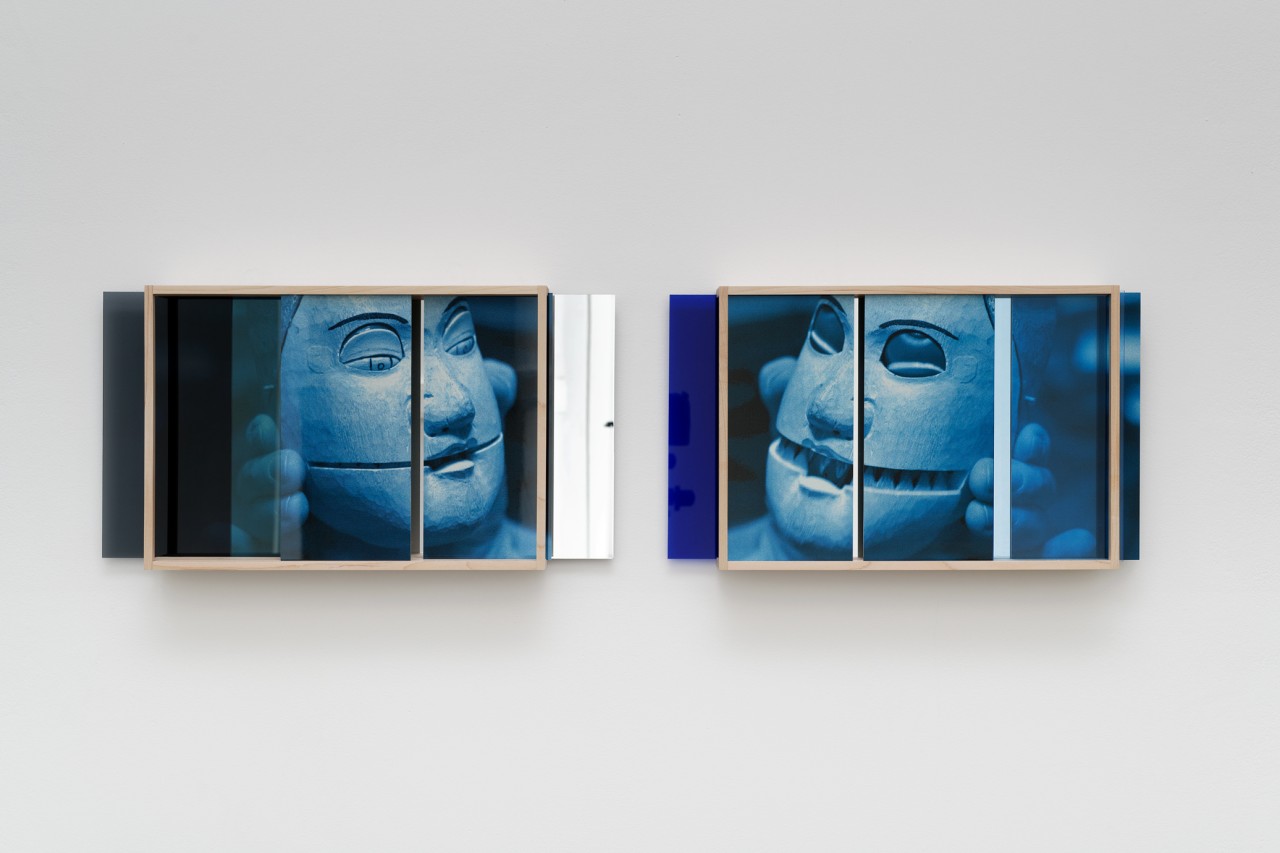 Élise Florenty, Marcel Türkowsky, «gabu, gabu» [mords, mords] - Masque de Terreur : intervalles, 2017. Fusuma Indigo n°4 et n°5, 2018