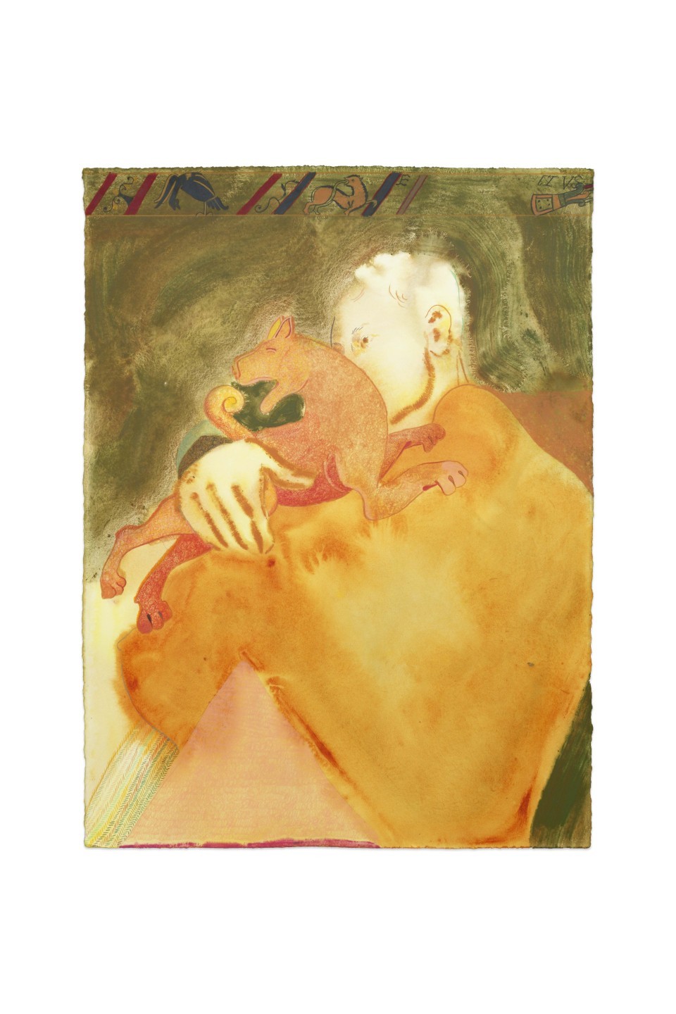 Anthony Cudahy, Holding a lion (Bayeux strip) (19), 2024