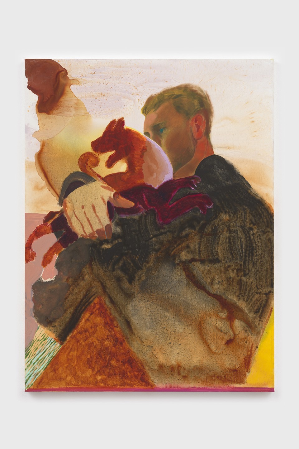 Anthony Cudahy, Holding a lion, 2024