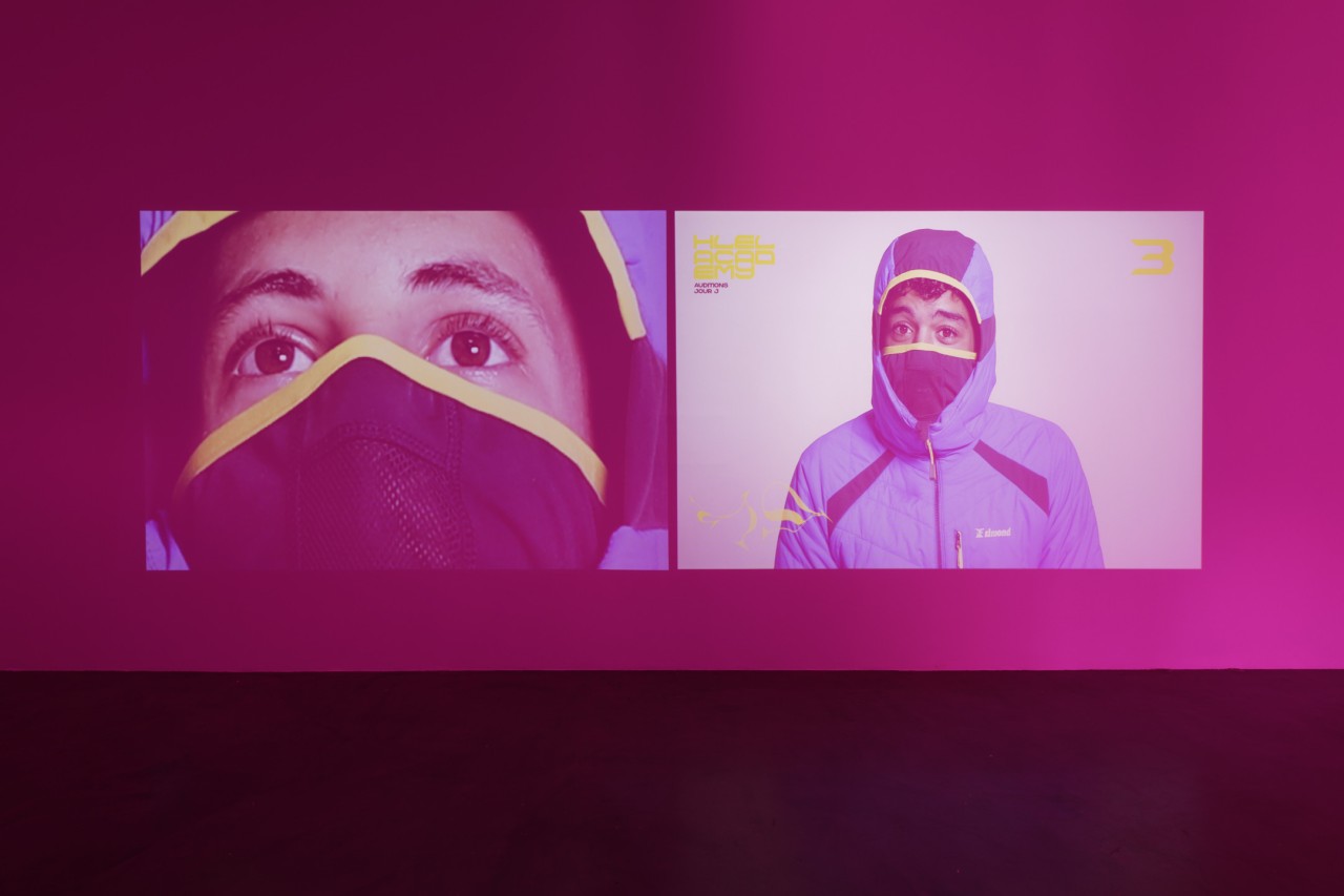 Sara Sadik, « Jour J », 2021, production CAC Brétigny, vue de l'exposition « Hlel Academy », Sara Sadik.