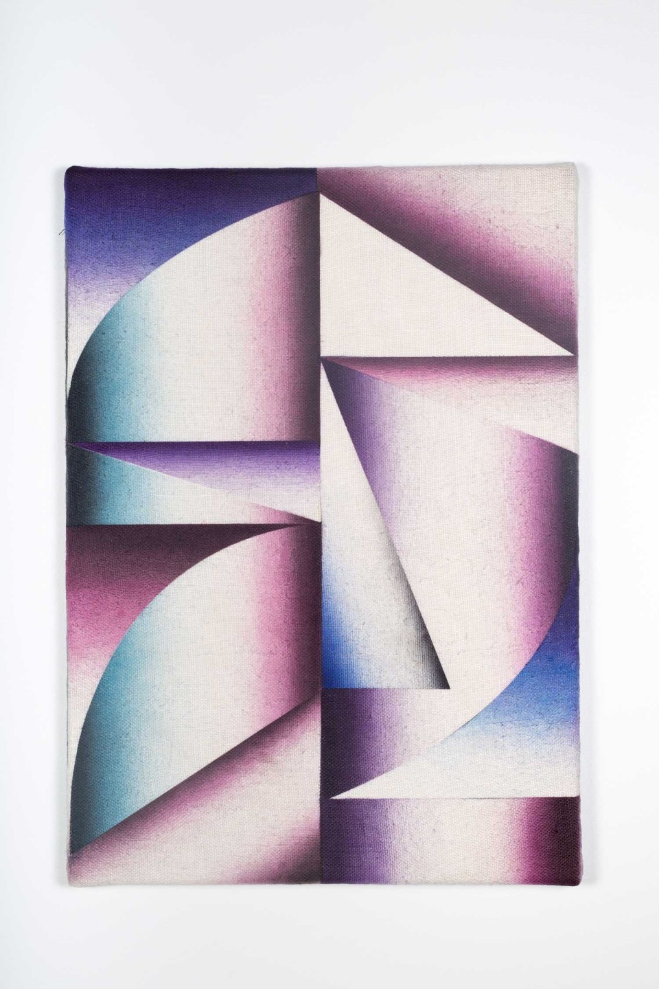 L'oeuvre est une encre sur toile de 75 centimètres de haut pour 50 centimètres de large. Nous pouvont y voir des formes géométriques colorées.