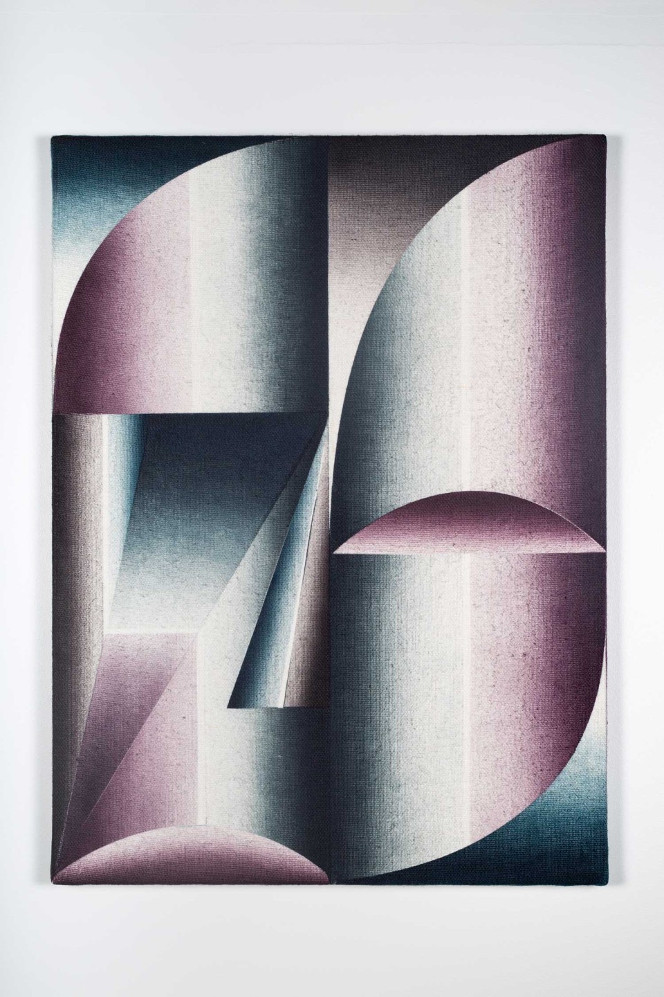 L'oeuvre est une encre sur toile de 81 centimètres de haut pour 60 centimètres de large.On y voit des formes géométriques colorées.