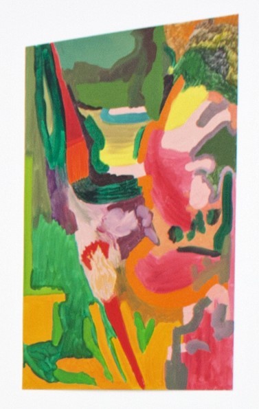 L'oeuvre est une acrylique sur toile de 120 centimètres de haut pour 80 centimètres de large. Nous y voyons un ensemble de tâches de couleurs diverses formant ensemble une forme vivante.