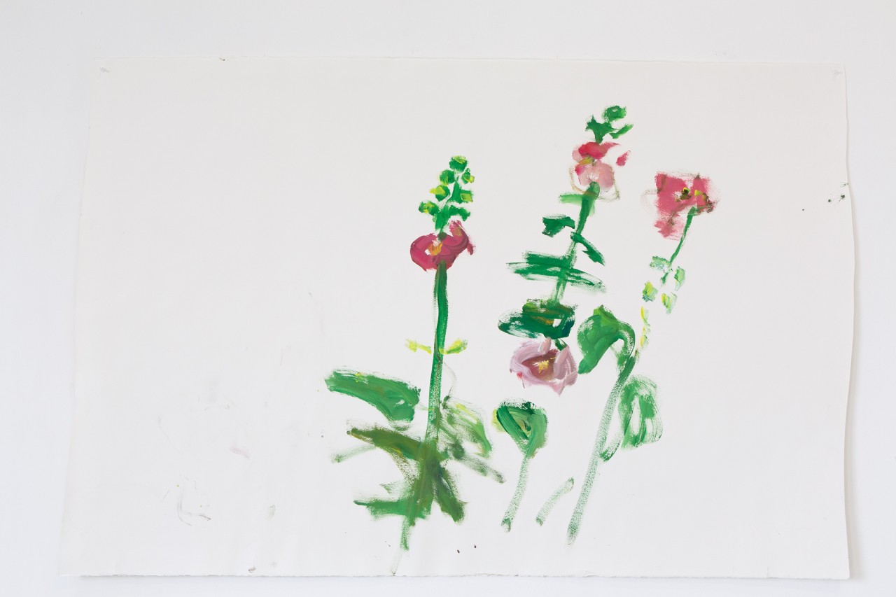 Damien Cabanes, Roses trémières, 2016