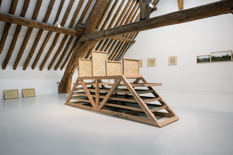 Étienne de France, Solifluxion, 2021, vue de l'exposition Aterrir, 2021, La Ferme du Buisson