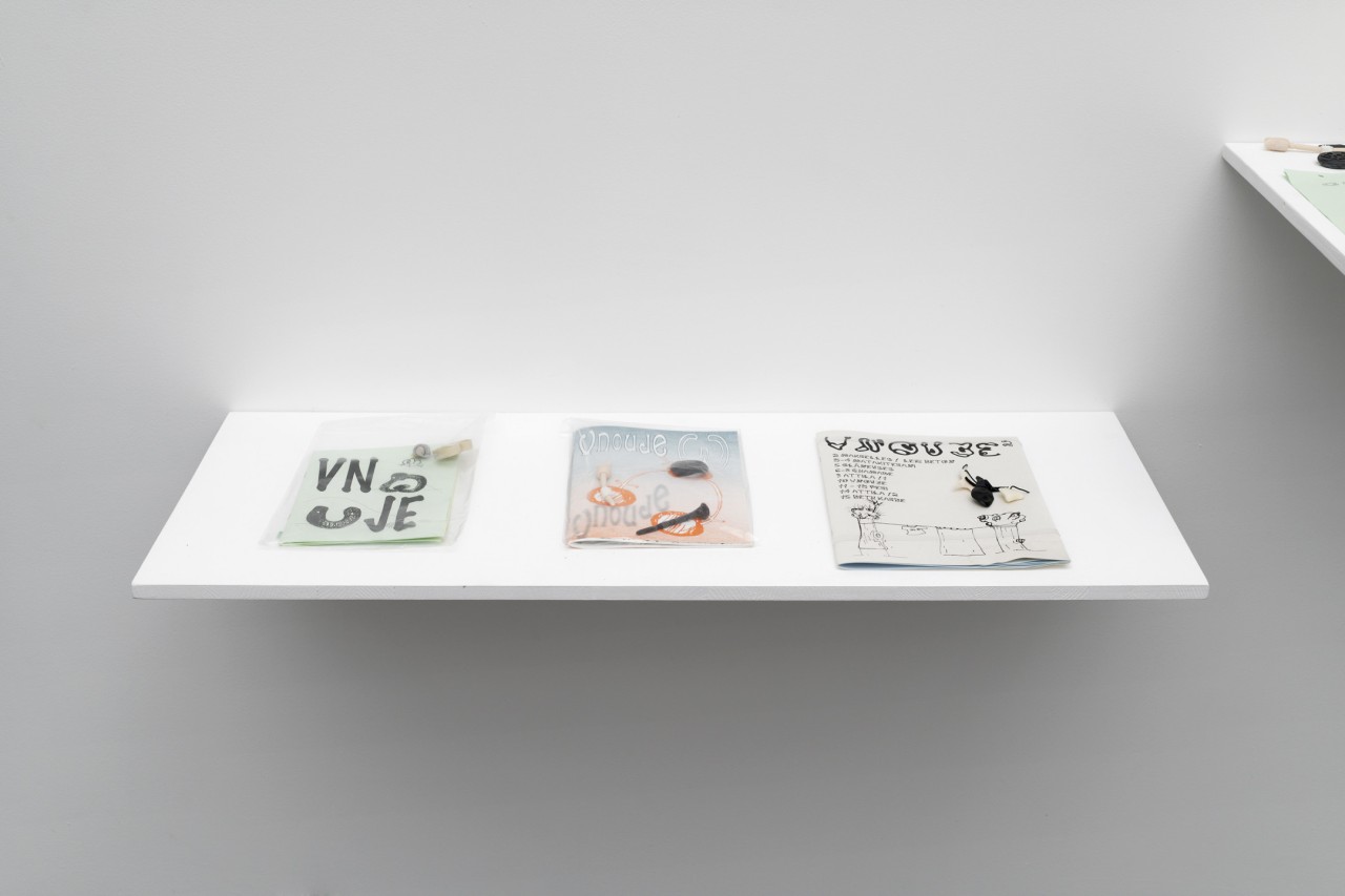 Cécile Bouffard, Roxanne Maillet, Clara Pacotte, « Vnouje 4 », 2020, production CAC Brétigny, vue de l'exposition collective « Sâr Dubnotal ».