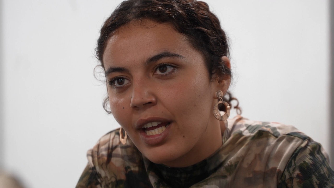 Nesrine Salem, What is the residue left from setting a black puddle on fire?, 2023