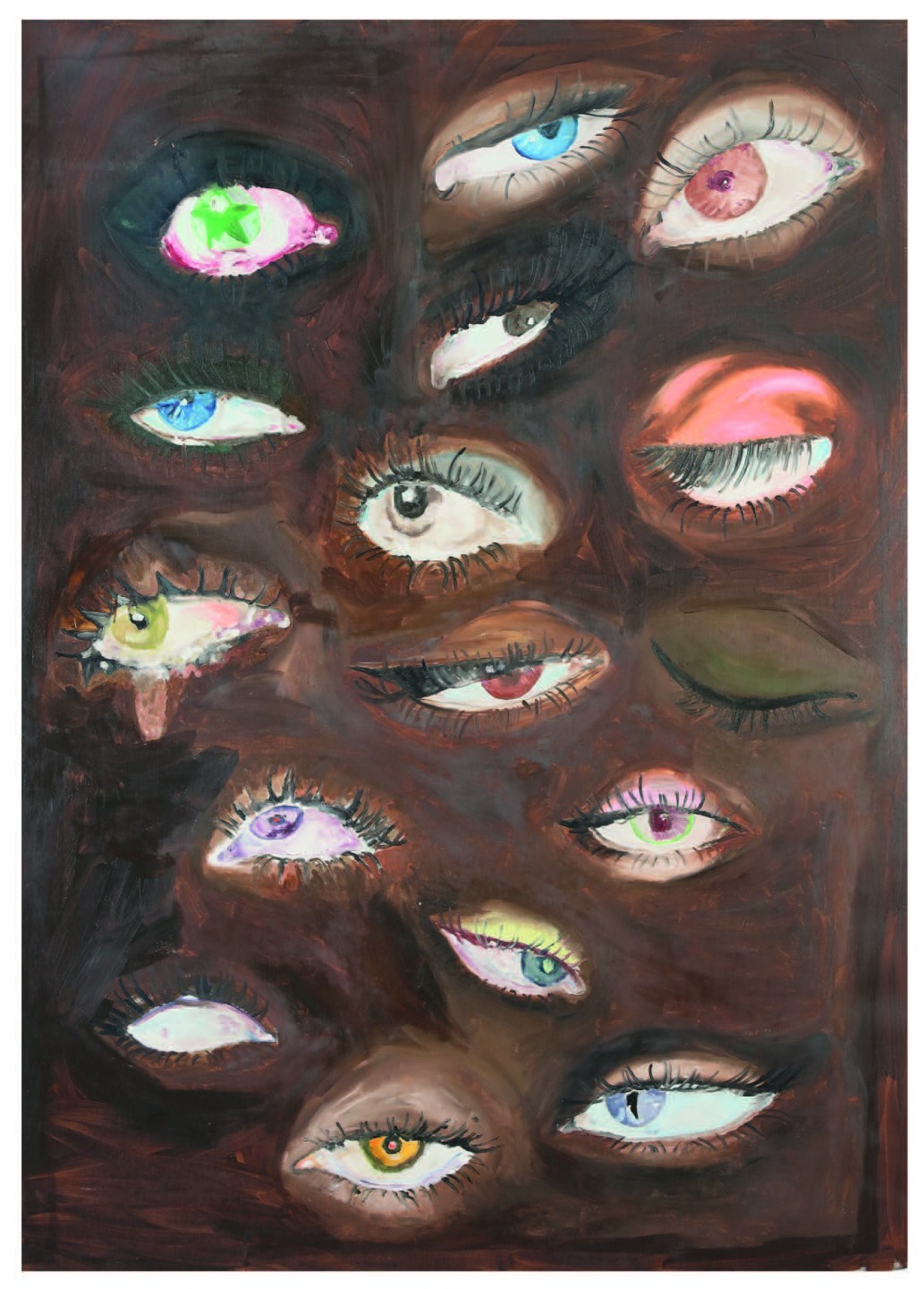 Fabienne Audéoud, Yeux 1 d’après une œuvre de Amber Carr vue sur Pinterest, 2021–2022