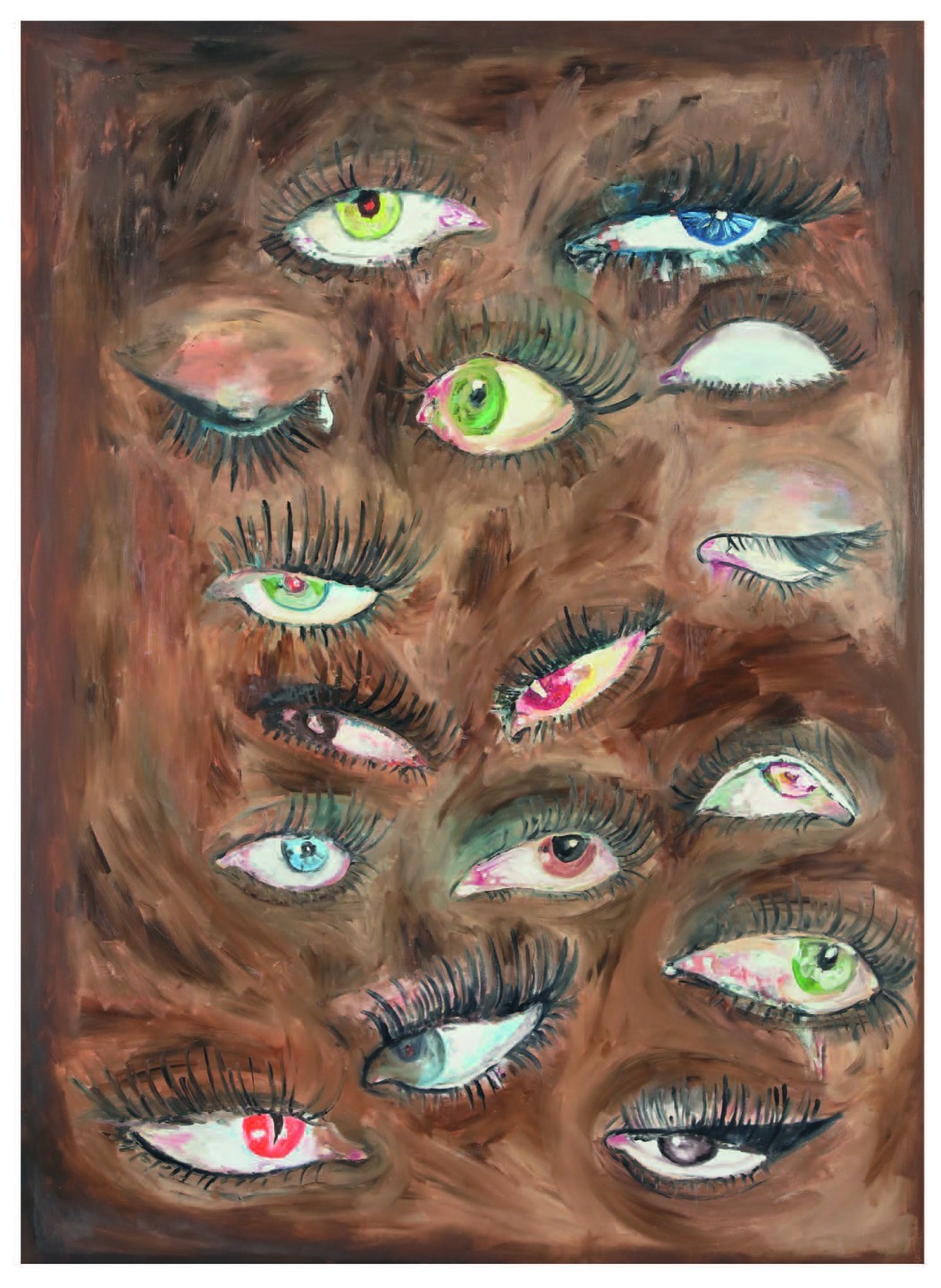 Fabienne Audéoud, Yeux 2 d’après une œuvre de Amber Carr vue sur Pinterest, 2021–2022