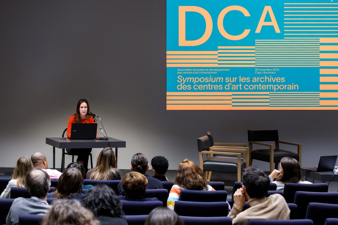 Symposium sur les archives des centres d’art contemporain — 28 novembre 2023 — Capc Musée d’art contemporain, Bordeaux — Photo : Salim Santa Lucia