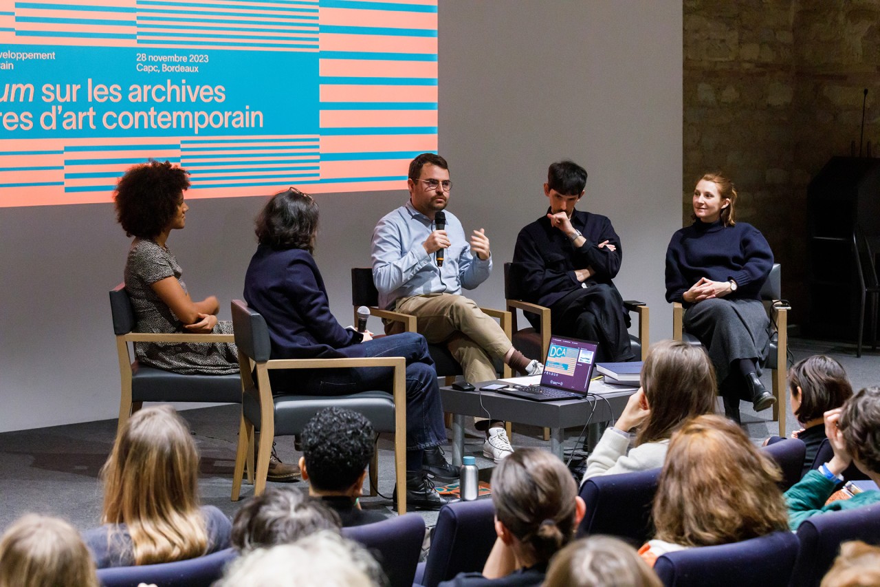 Symposium sur les archives des centres d’art contemporain — 28 novembre 2023 — Capc Musée d’art contemporain, Bordeaux — Photo : Salim Santa Lucia
