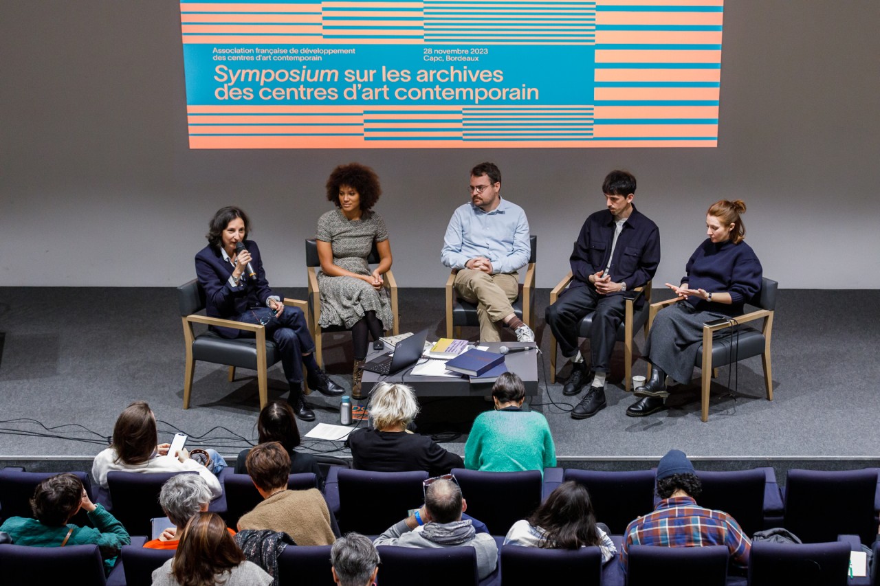 Symposium sur les archives des centres d’art contemporain — 28 novembre 2023 — Capc Musée d’art contemporain, Bordeaux — Photo : Salim Santa Lucia